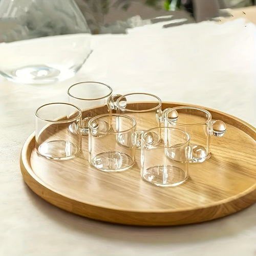 Sleek Set of 6 HeatResistant Glass Cups 100ml