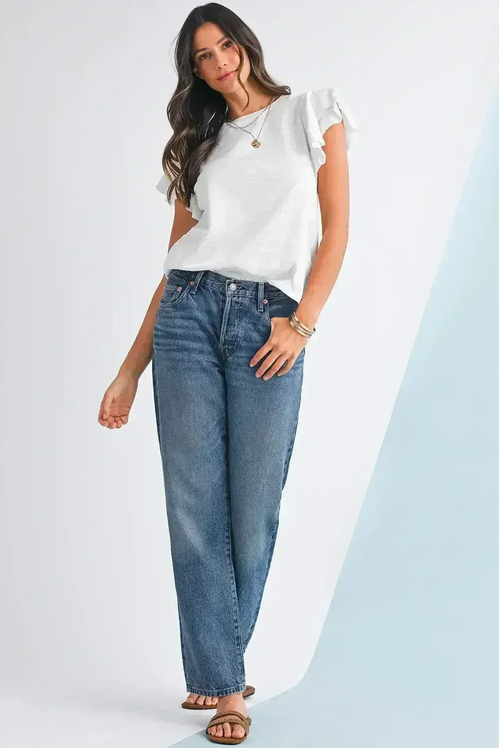 Dark Grey Ruffle Sleeve Plain Blouse | Femstylo