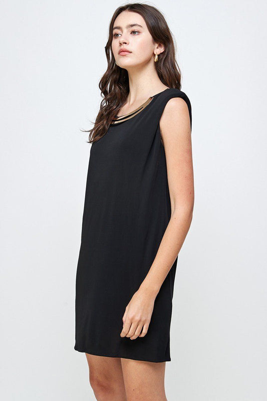 Sleeveless Embellished Neckline Mini Dress | Apparel | Kitchen + Metal