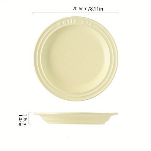 Nordic Style Ceramic Salad Plate Versatile Tableware Essential