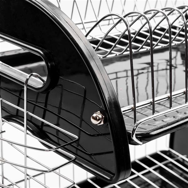 Multifunctional Dual Layers Bowls Dish Collection Shelf Dish Drainer | Under $100 | Kitchen + Metal