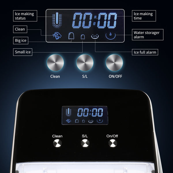 150W 44lbs Ice Maker Commercial Household