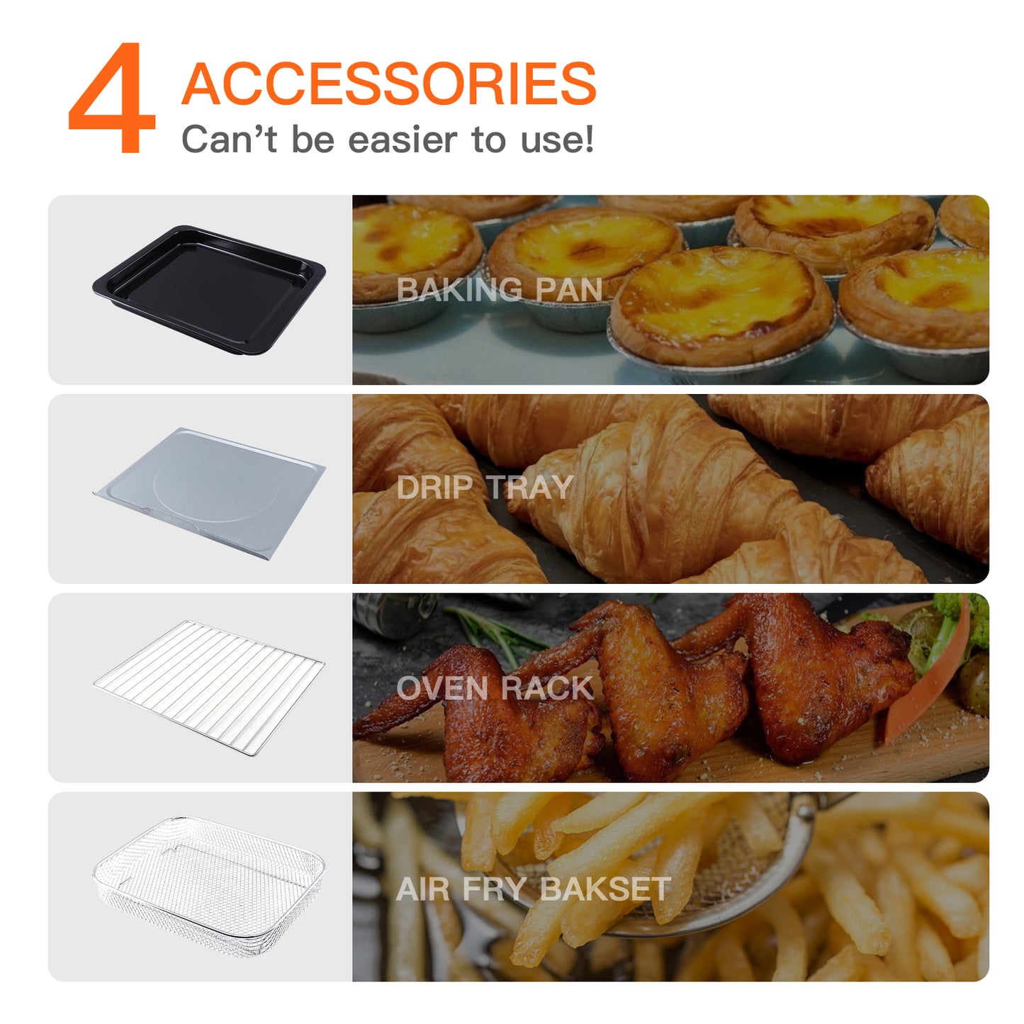 Air Fryer Toaster Oven Combo 7-in-1 Convection Oven Countertop | Toasters | Kitchen + Metal