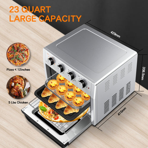 Air Fryer Toaster Oven Combo 7-in-1 Convection Oven Countertop | Toasters | Kitchen + Metal