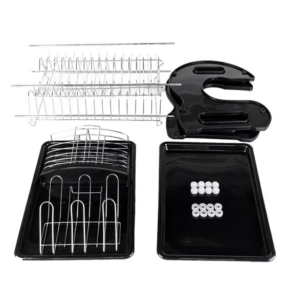 Multifunctional Dual Layers Bowls Dish Collection Shelf Dish Drainer | Under $100 | Kitchen + Metal