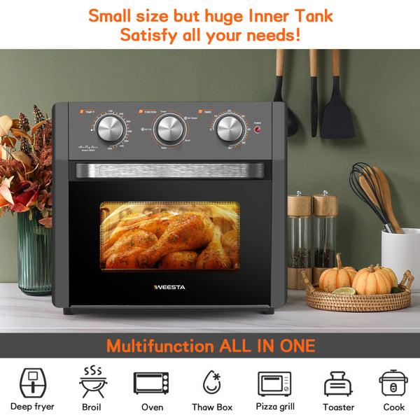 19QT 1300W Air Fryer Toaster Oven 5-In-1 Convection Oven | Toasters | Kitchen + Metal