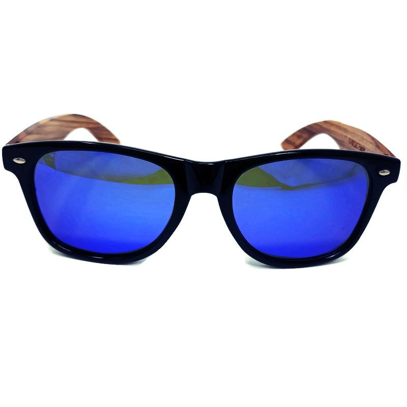 Zebrawood Sunglasses with Blue Polarized Lenses and Case | Kitchen + Metal