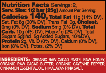 Spicy Cayenne with Cinnamon Chocolate Bar - Pack of 3