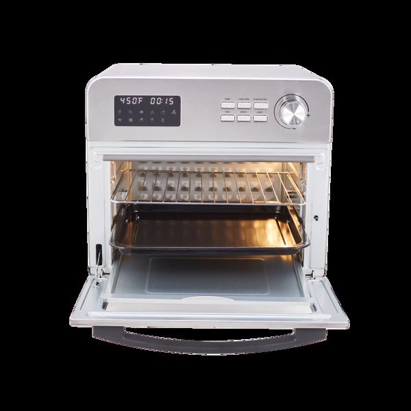 Air Fryer Toaster Oven LCD Countertop with Rotisserie and Dehydrator | Toasters| Kitchen + Metal