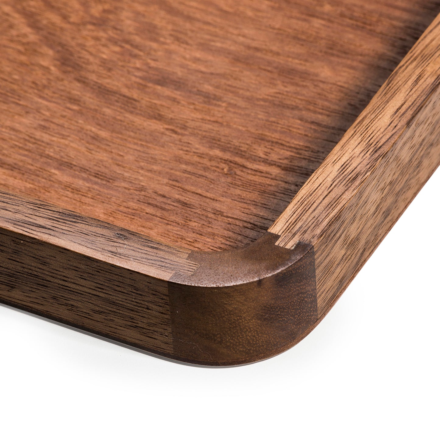 Acacia Wood Square Serving Tray 14" x 14" | Kitchen + Metal