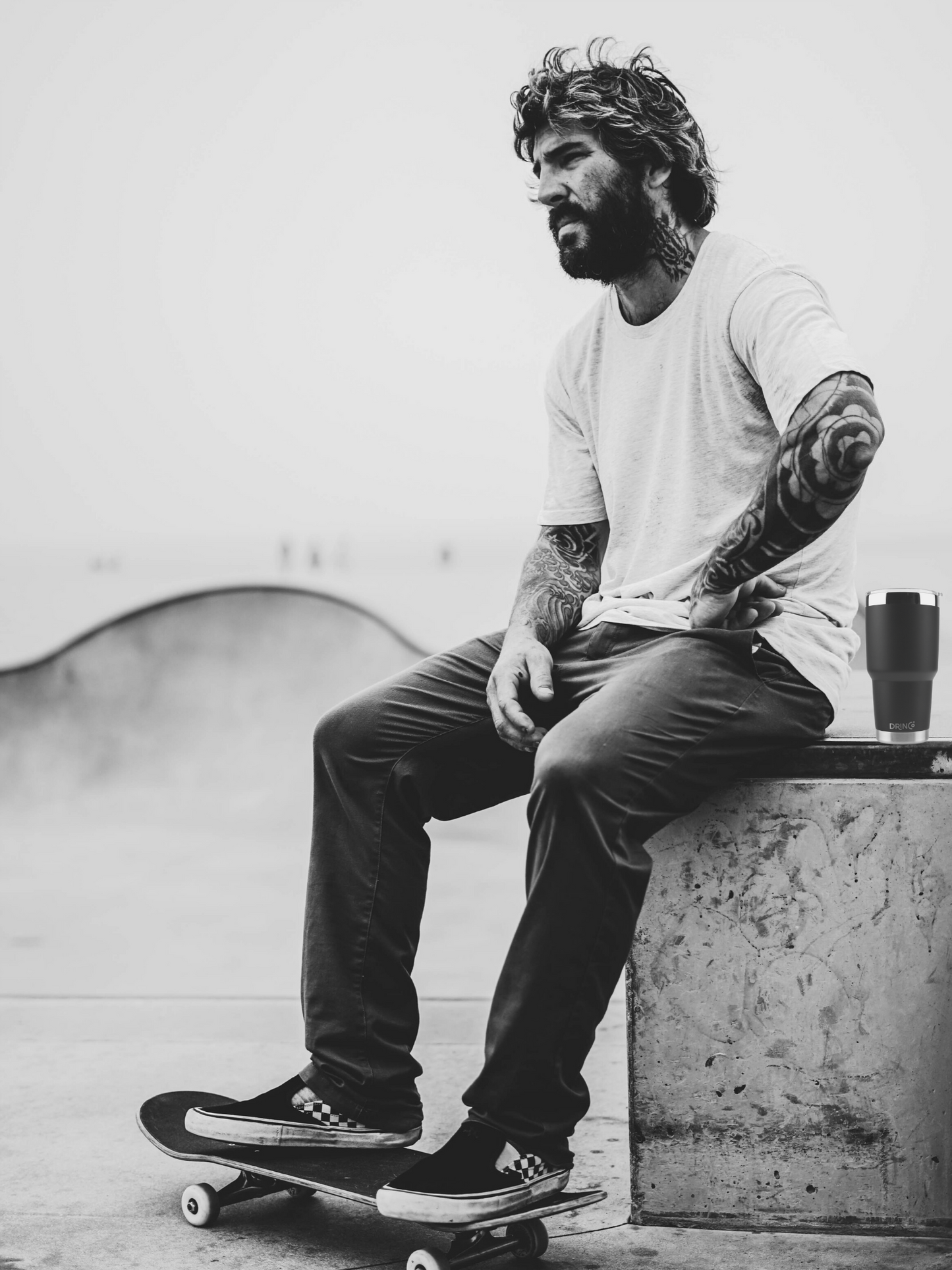 DRINCO® 30oz Insulated Tumbler Spill Proof Lid w/2 Straws (Black) | Coffee Mug | Kitchen + Metal |