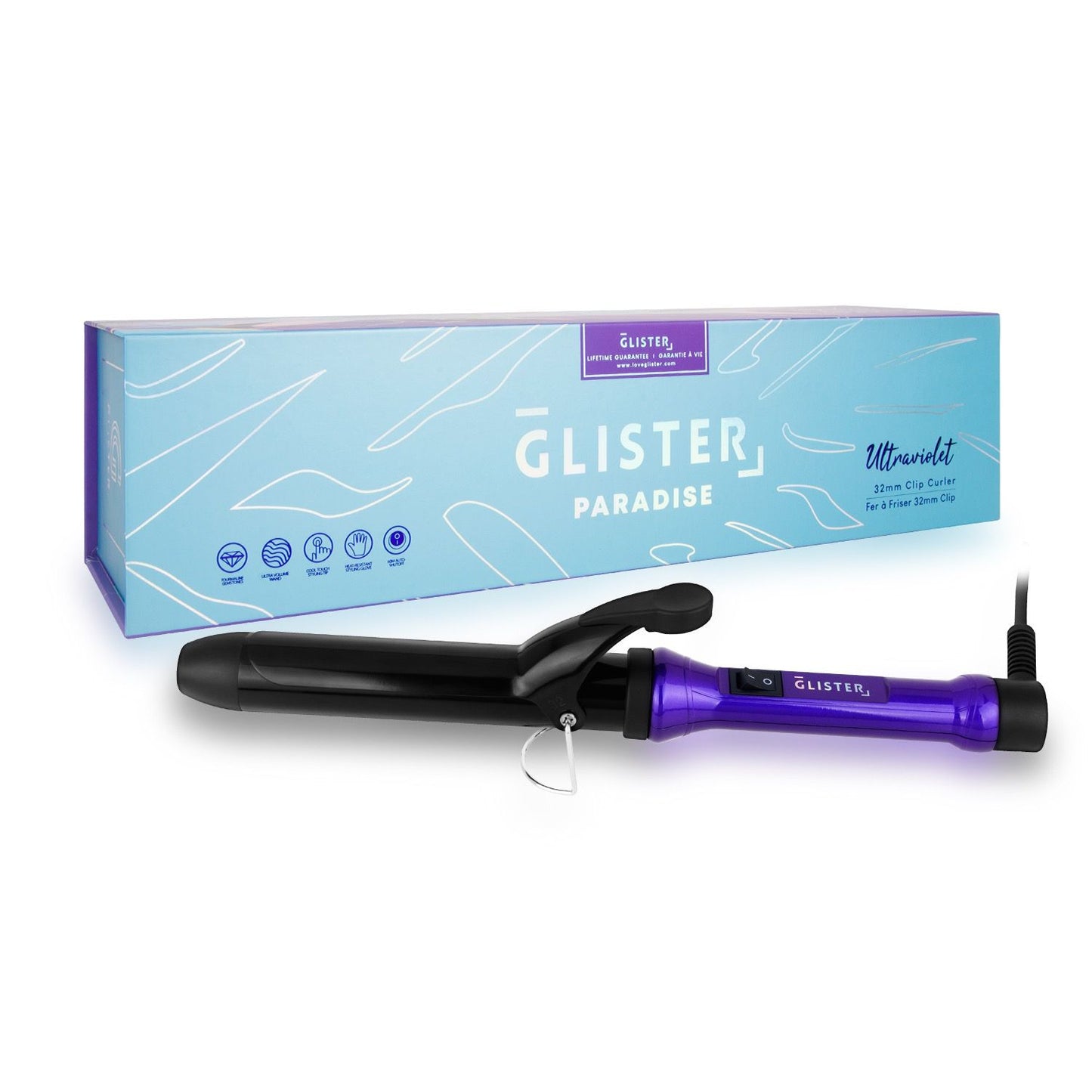 Paradise 32mm Max Volume Clip Curler - Ultraviolet