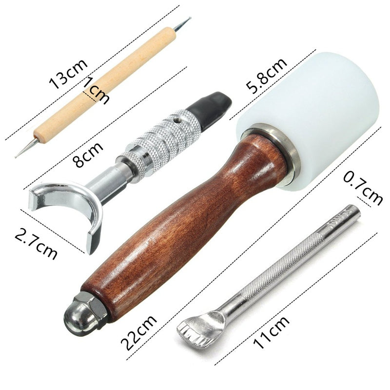 DIY Leather Carving Tools Kit Wooden Hammer Tools