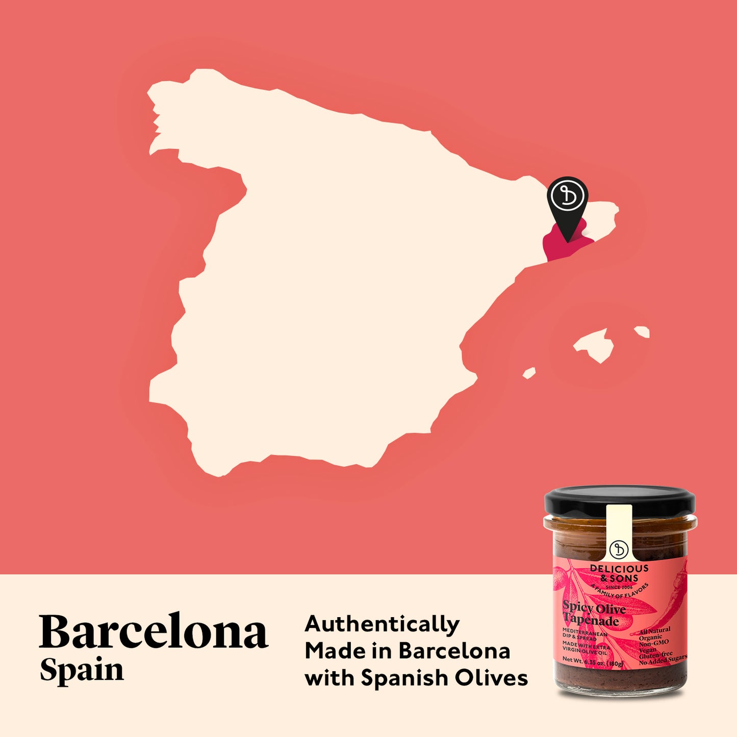 Delicious & Sons Organic Spicy Olive Tapenade 6.35 oz. | Kitchen + Metal