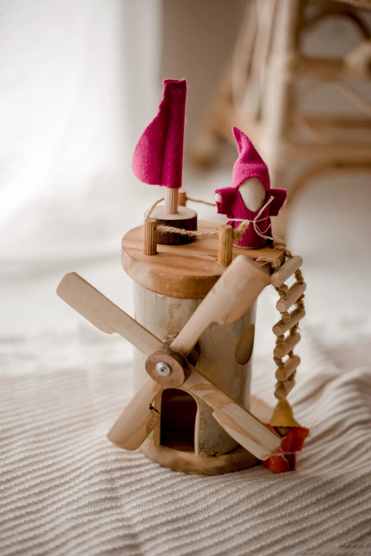 QToys Australia (USA) Wooden Windmill | Kitchen + Metal