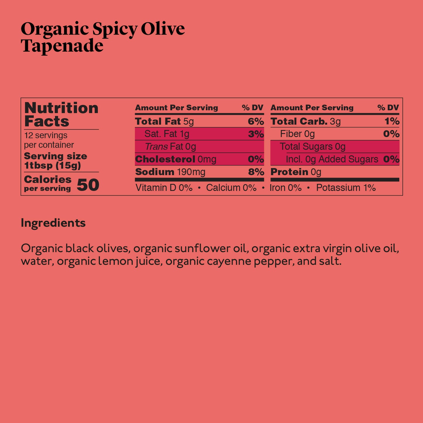 Delicious & Sons Organic Spicy Olive Tapenade 6.35 oz. | Kitchen + Metal