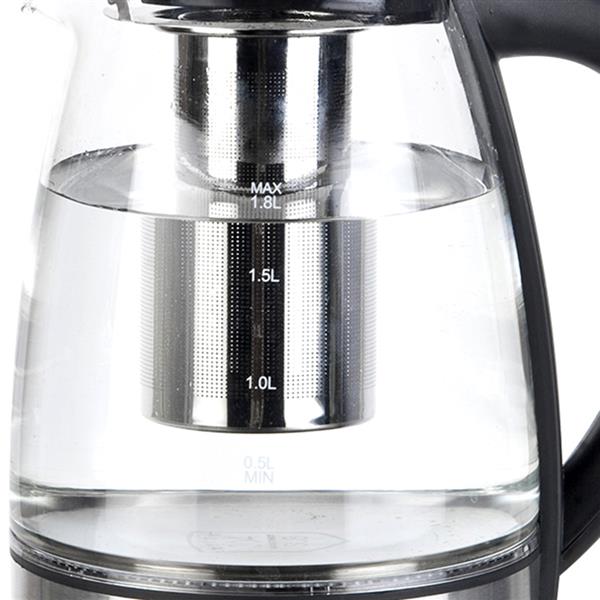 110V 1500W 1.8L Electric Glass Kettle with mesh filter
