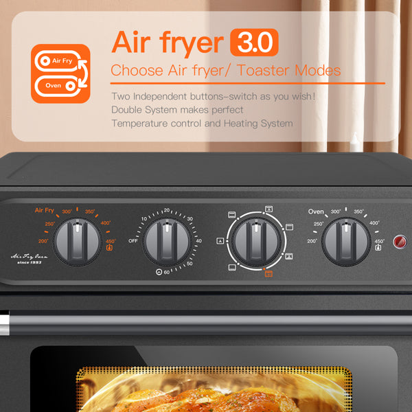 7-In-1 Air Fryer Toaster Oven 24 Quart Convection Oven Toaster | Toasters | Kitchen + Metal