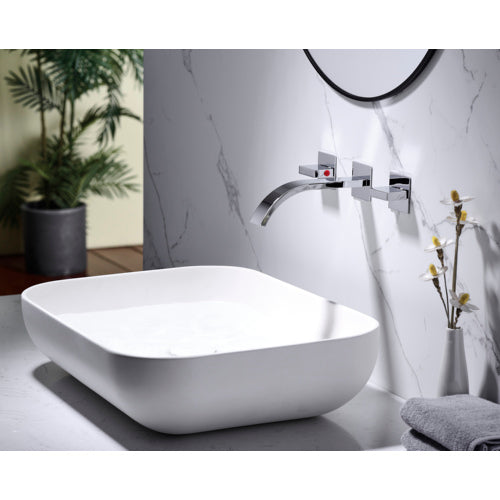 Sumerain Wall Mount Lavatory Faucet Two Handle Bathroom Faucet | Faucets | Kitchen + Metal