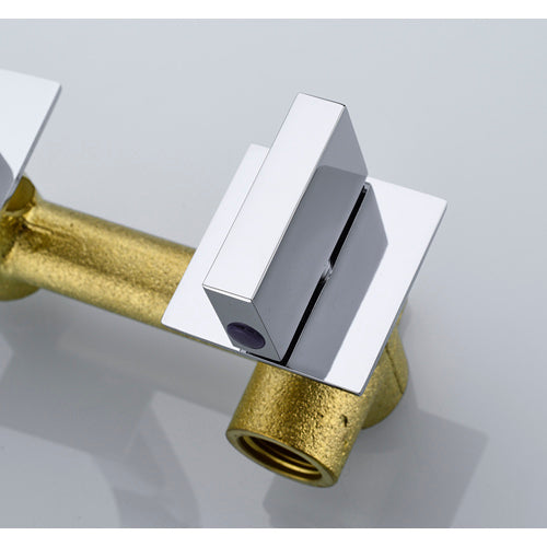 Sumerain Wall Mount Lavatory Faucet Two Handle Bathroom Faucet | Faucets | Kitchen + Metal
