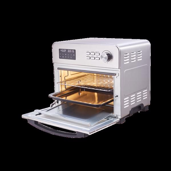 Air Fryer Toaster Oven LCD Countertop with Rotisserie and Dehydrator | Toasters| Kitchen + Metal