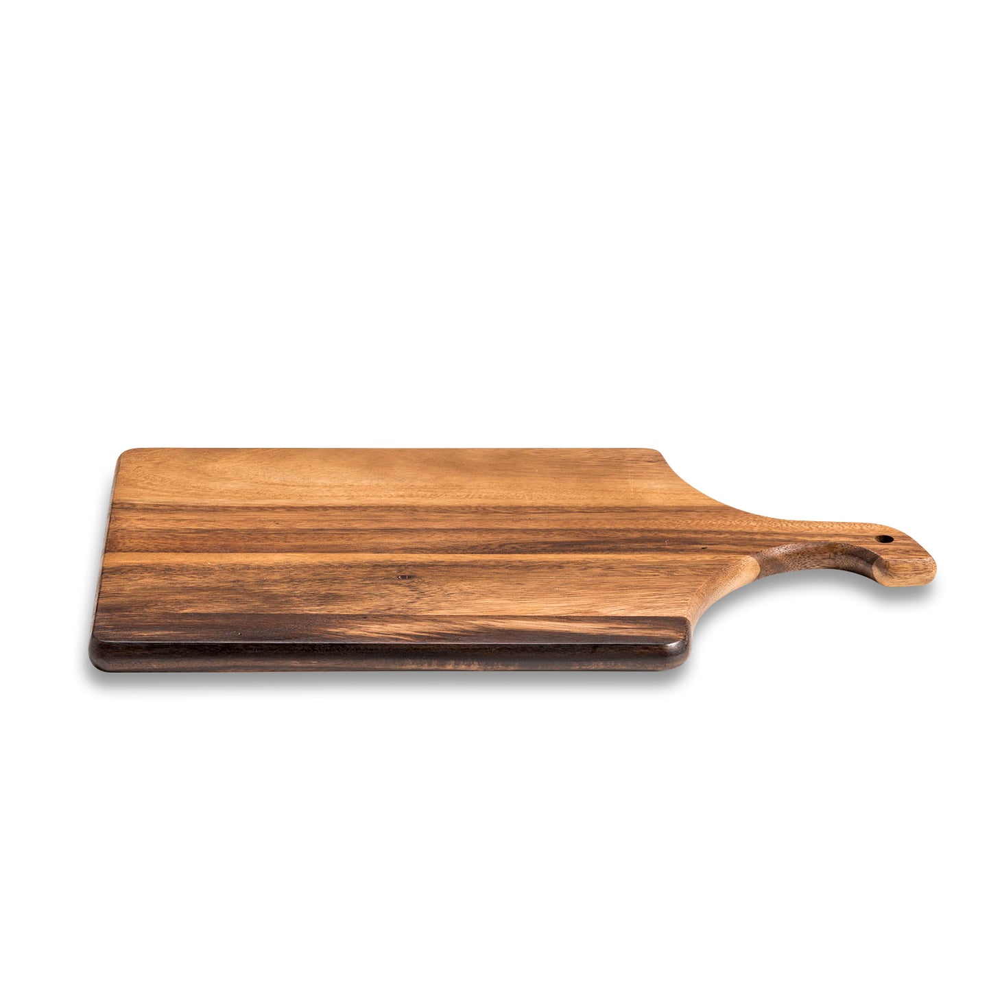 Acacia Wood Slotted Bread Board 10" x 18" | Kitchen + Metal