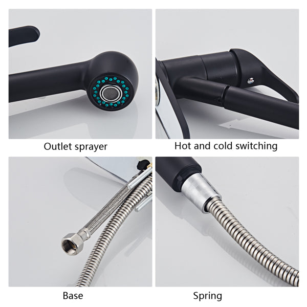 Black kitchen faucet parts