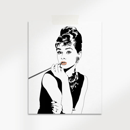 Audrey Hepburn Fashion Wall Art | Home Decor | Kitchen + Metal