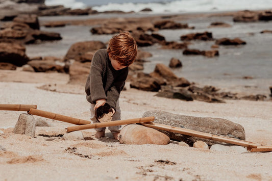 QToys Australia (USA) Bamboo Channel set of 18 pcs | Kitchen + Metal