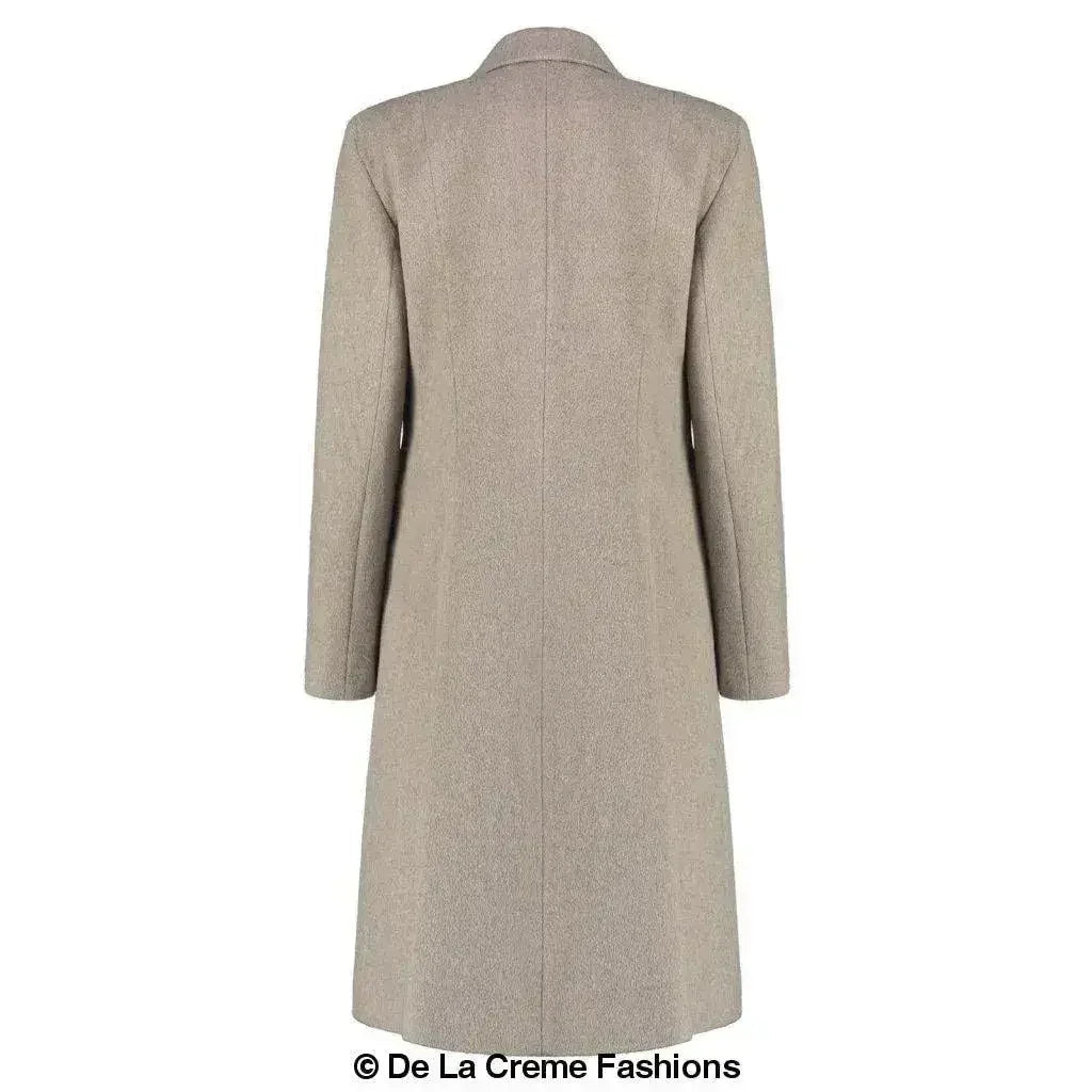 De La Creme - Women's Mohair Blend Longline Winter Coat