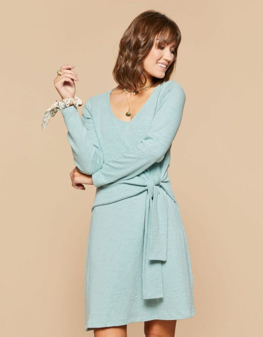 Deanna Wrap Dress - Blue Surf
