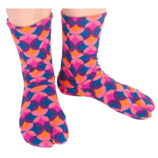 Polar Feet Fleece Tabi Socks - Art Deco