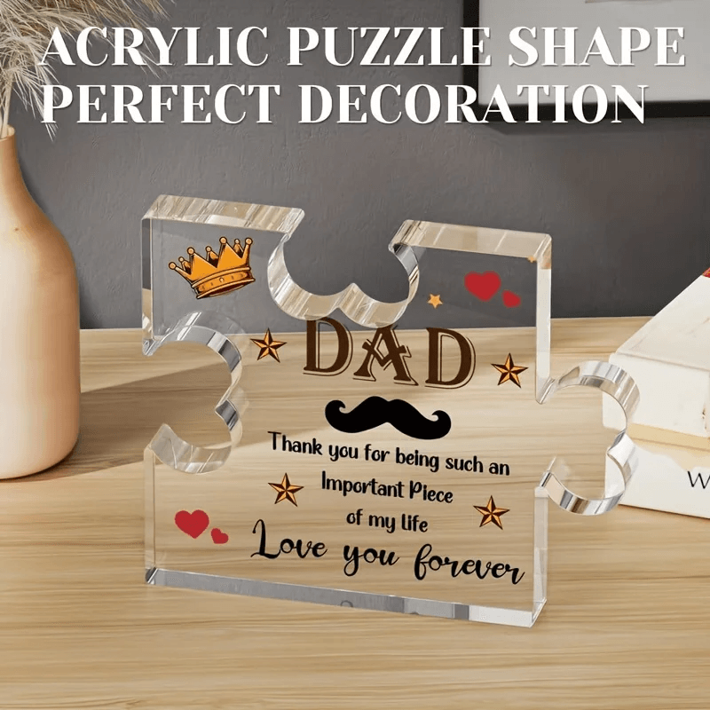 Acrylic Plaque Birthday Gift for Dad from Daughter or Son Unique Keepsake for Father