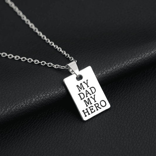 My Dad My Hero Keychain Necklace – Safe Driving Family Gift