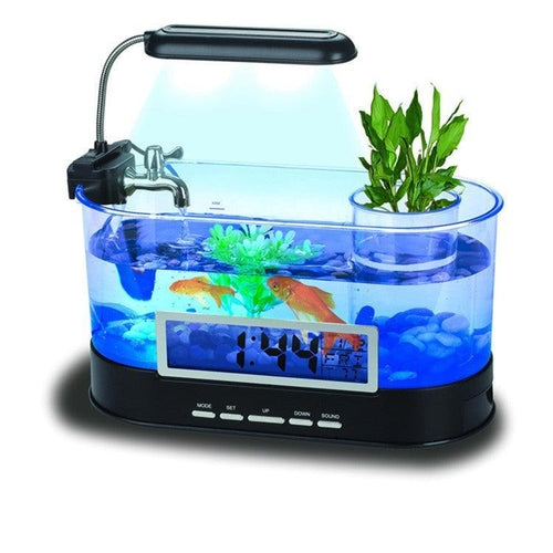 Desktop Aquatic Time Date Week Temperature Alarm Pen Holder