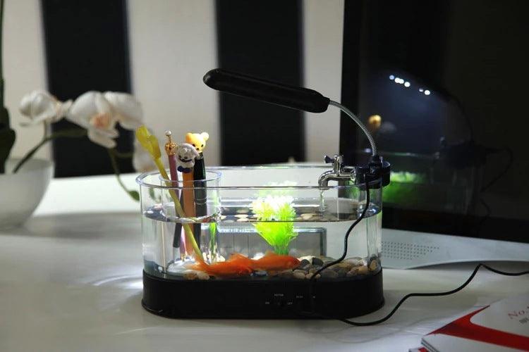 Desktop Aquatic Time Date Week Temperature Alarm Pen Holder