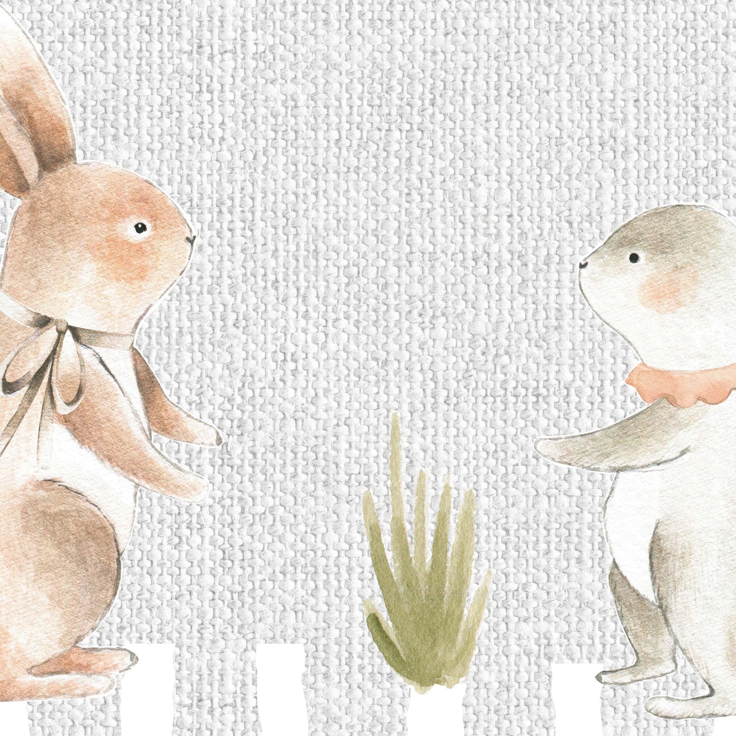 Whimsical Bunny Adventure Mural | Kitchen + Metal