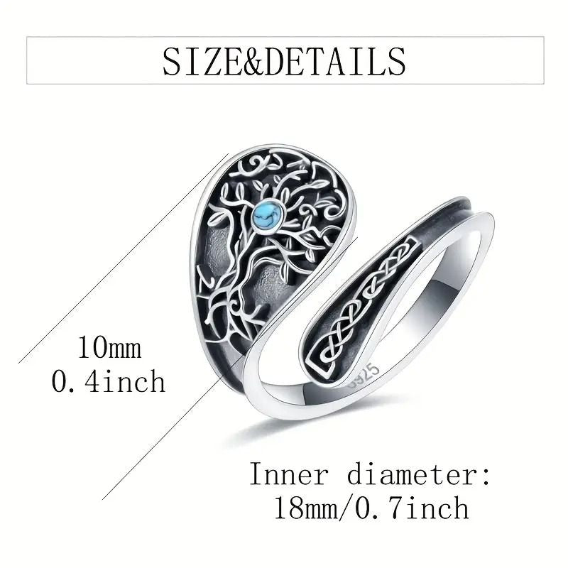 Sunflower Ring with Turquoise Inlay-Handmade Wedding Band, Boho Chic Jewelry Gift for Women