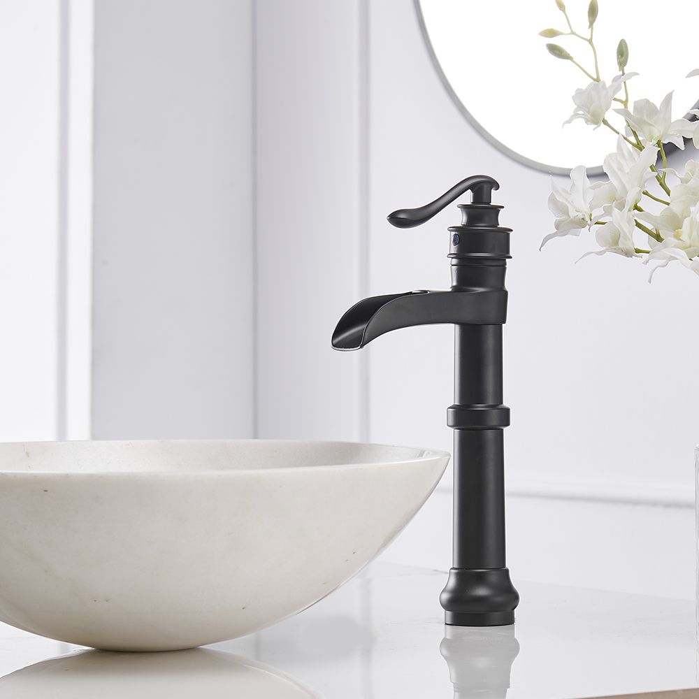 Waterfall Single Hole Single-Handle Vessel Bathroom Faucet With Pop-up | Faucets | Kitchen + Metal