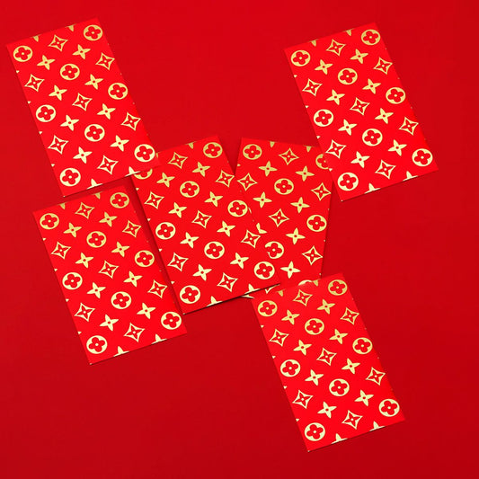 6pcs 2023 Red Envelopes - Hard Paper Bronzing Style for Chinese New Year Luck!