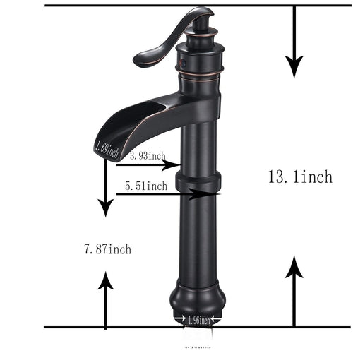 Waterfall Single Hole Single-Handle Vessel Bathroom Faucet With Pop-up | Faucets | Kitchen + Metal