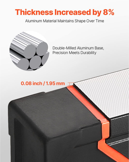 VEVOR 6-Piece Torpedo Level, 78/48/32/24/16/10 Inch Box Levels Set, Bubble Vials Ruler for 45/90/180 Degree, Shock-Proof Aluminum Alloy Magnetic Leveler Tool, SAE/Metric Scale