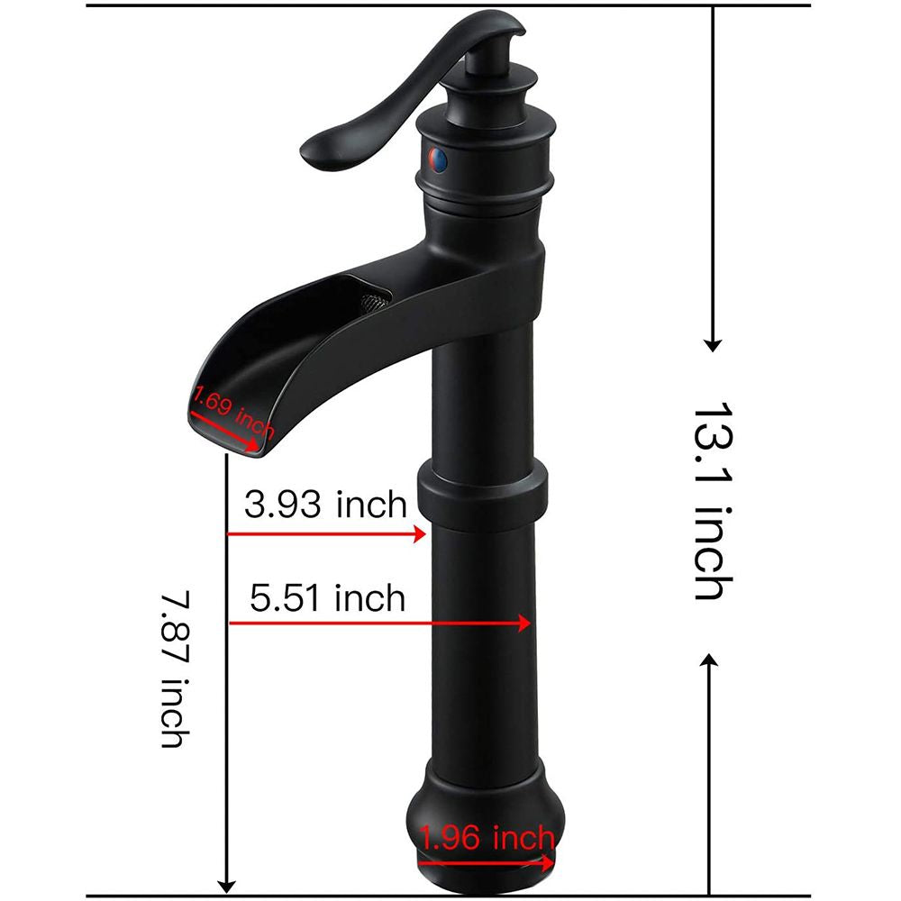 Waterfall Single Hole Single-Handle Vessel Bathroom Faucet With Pop-up | Faucets | Kitchen + Metal