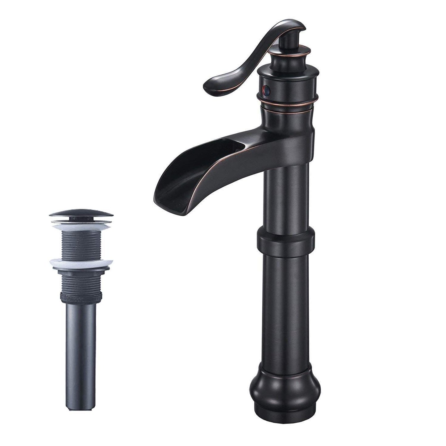 Waterfall Single Hole Single-Handle Vessel Bathroom Faucet With Pop-up | Faucets | Kitchen + Metal