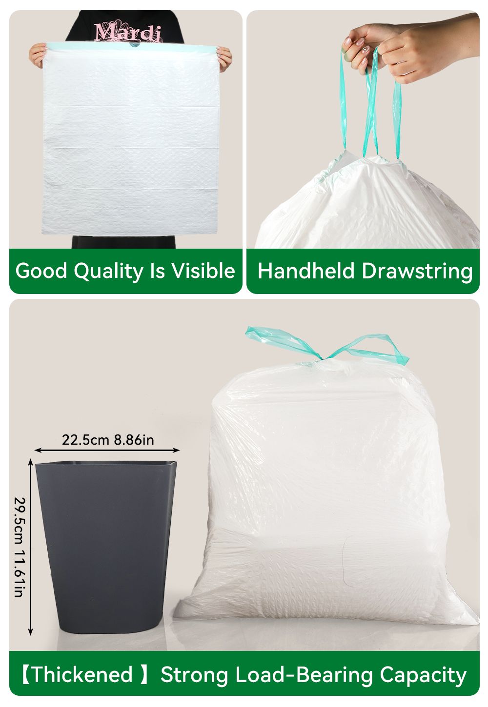 Scotts 200 Bags 13 Gallon Boxed Disposable Non Tear Puncture Tear Resistant Trash Bags, deodorization technology Kitchen Drawstring Garbage Bags, Fresh Clean Scent With Lemon Scent,