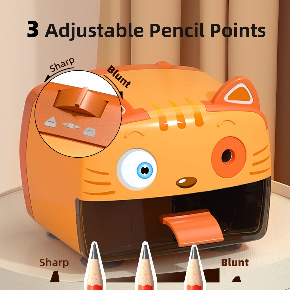 ZMOL Electric Pencil Sharpener, Heavy-duty Pencil Sharpener For Schools And Classrooms, Cute Children's Automatic Pencil Sharpener, Automatic Stop Function For No. 2 And Colored Pencils