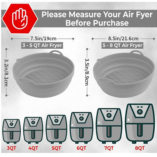 Air Fryer Accessories Reusable Air Fryer Silicone Liners