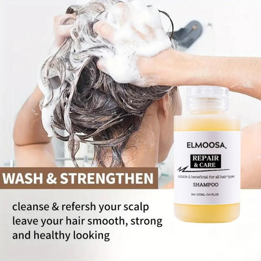 ELMOOSA Repair&Care Shampoo 100ml&300ml Strengthens The Hair Core Smooths And Shines Your Hair/For All Hair Types Hair care cleanser comfort