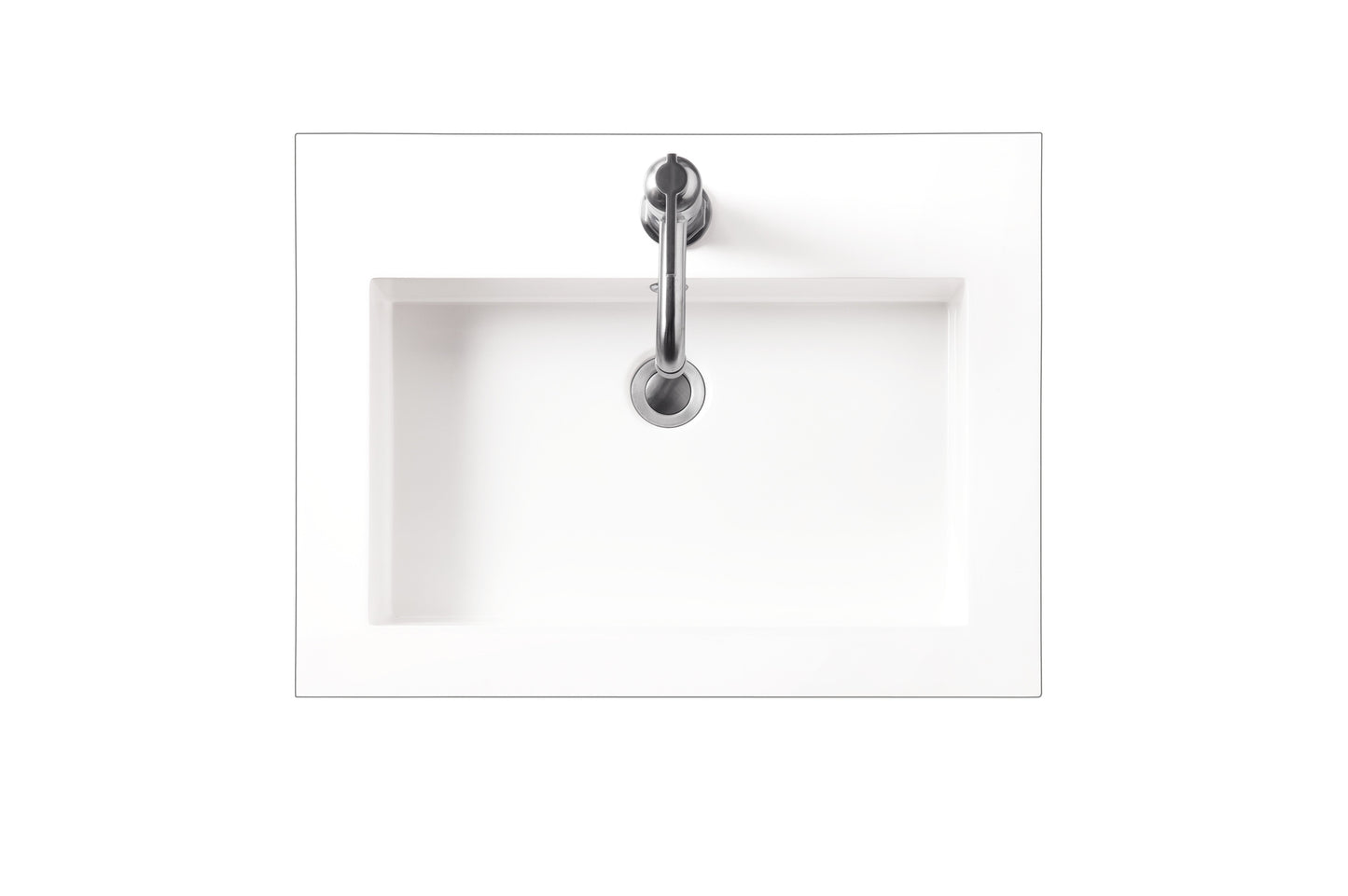 Composite Countertop 23.6" W x 18.1" D Sink, White Glossy