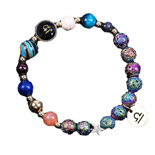 Blue San Volcanic Rock Constellation Bracelets – Colorful Twelve Constellations